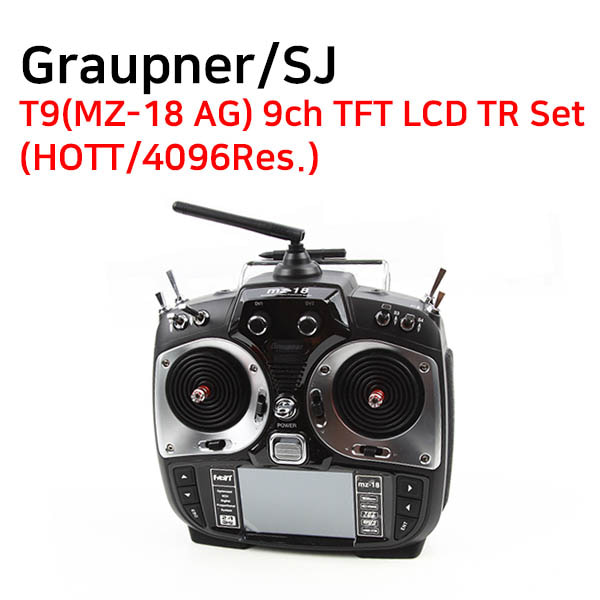 [Graupner/SJ] 그라프너조종기 T9(MZ-18 AG) 9ch TFT LCD TR Set(HOTT/4096Res.) - 사은품 증정!