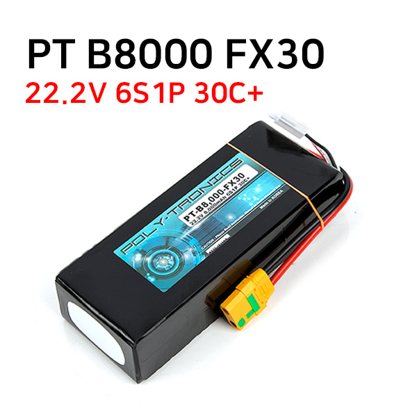 PT-B8000-FX30 (22.2V, 6S1P, 30C+/JST-XT/XT-90S) - FX Series