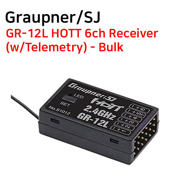 [Graupner/SJ] 그라프너수신기 GR-12L HOTT 6ch Receiver(w/Telemetry) - Bulk