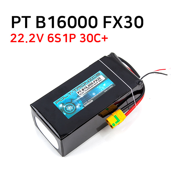 PT-B16000-FX30 (22.2V, 6S1P, 30C+/JST-XT/XT90-S)