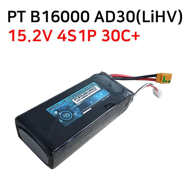 PT-B16000N-AD30(15.2V, 4S1P, 30C+/D.C) 드론배터리 산업용드론 4셀 하이볼테이지